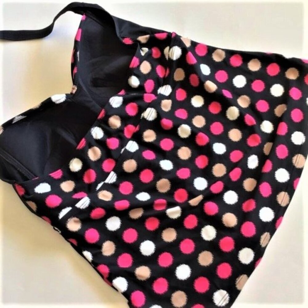 CATALINA TANKINI POLKA-DOT SWIM TOP - Picture 3 of 9